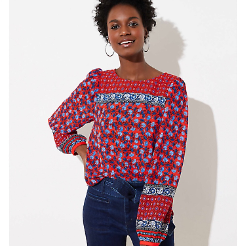 Red Loft blouse, size XS